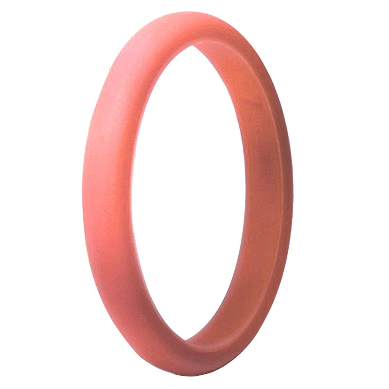 Women's Personalized Silica Gel Wide Single Silicone Rings