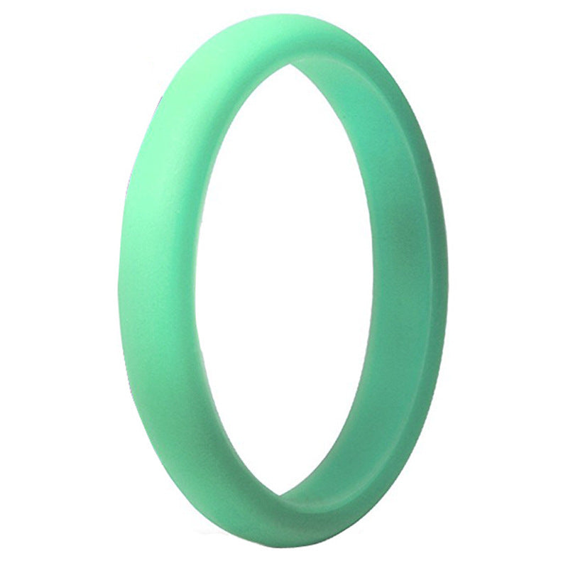 Women's Personalized Silica Gel Wide Single Silicone Rings