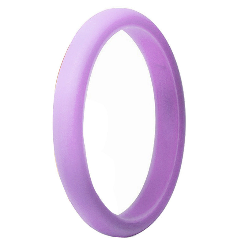 Women's Personalized Silica Gel Wide Single Silicone Rings