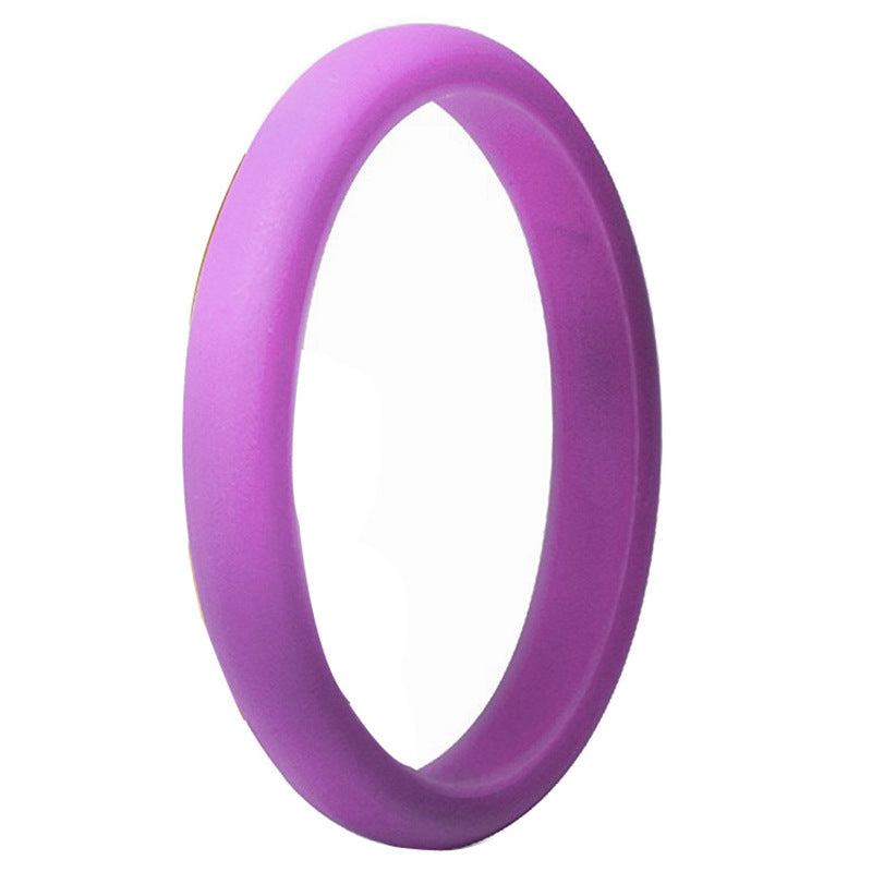 Women's Personalized Silica Gel Wide Single Silicone Rings