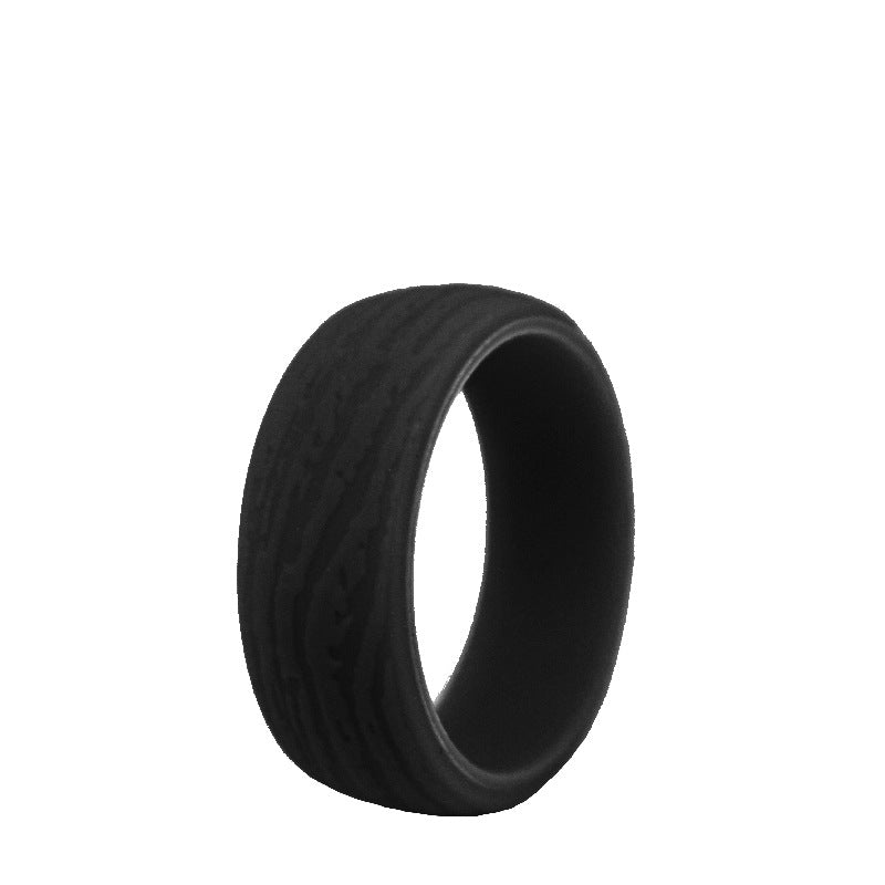Men's Pretty Bark Pattern Sports Ornament Rings