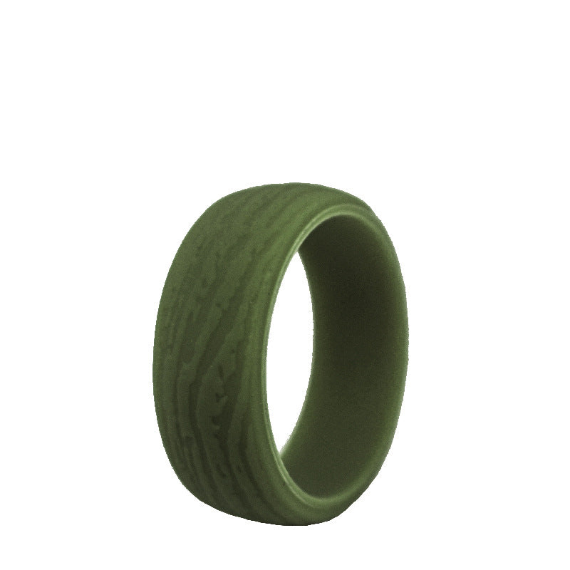 Men's Pretty Bark Pattern Sports Ornament Rings