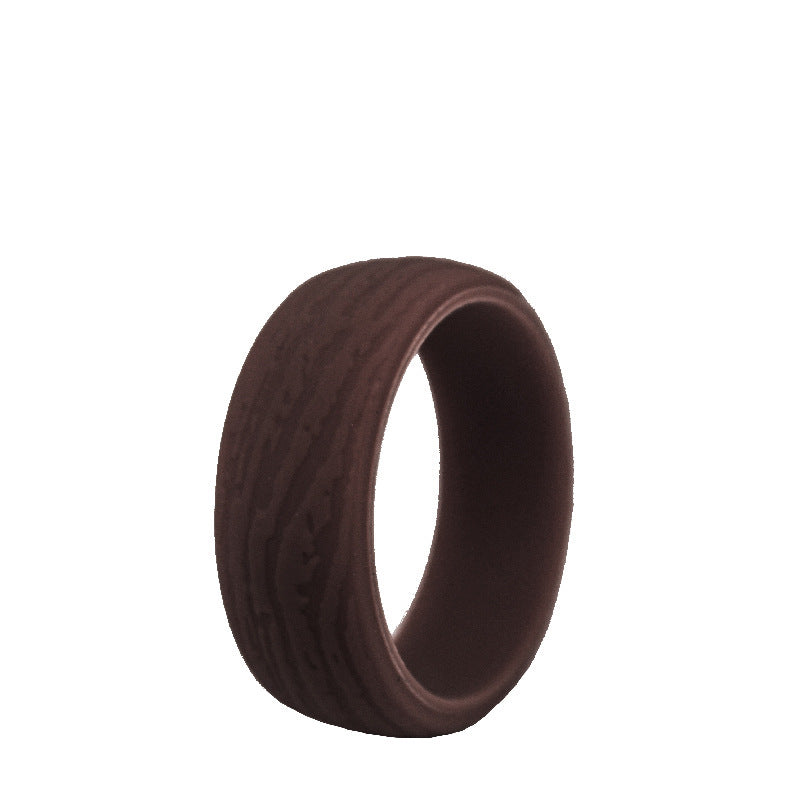 Men's Pretty Bark Pattern Sports Ornament Rings