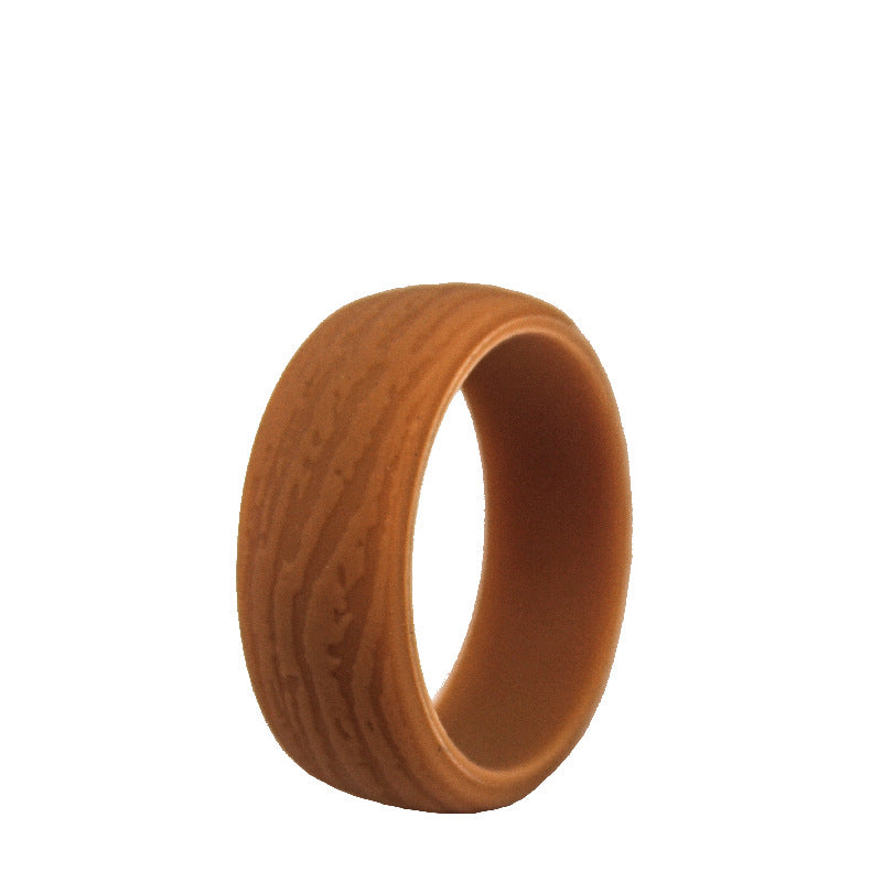 Men's Pretty Bark Pattern Sports Ornament Rings