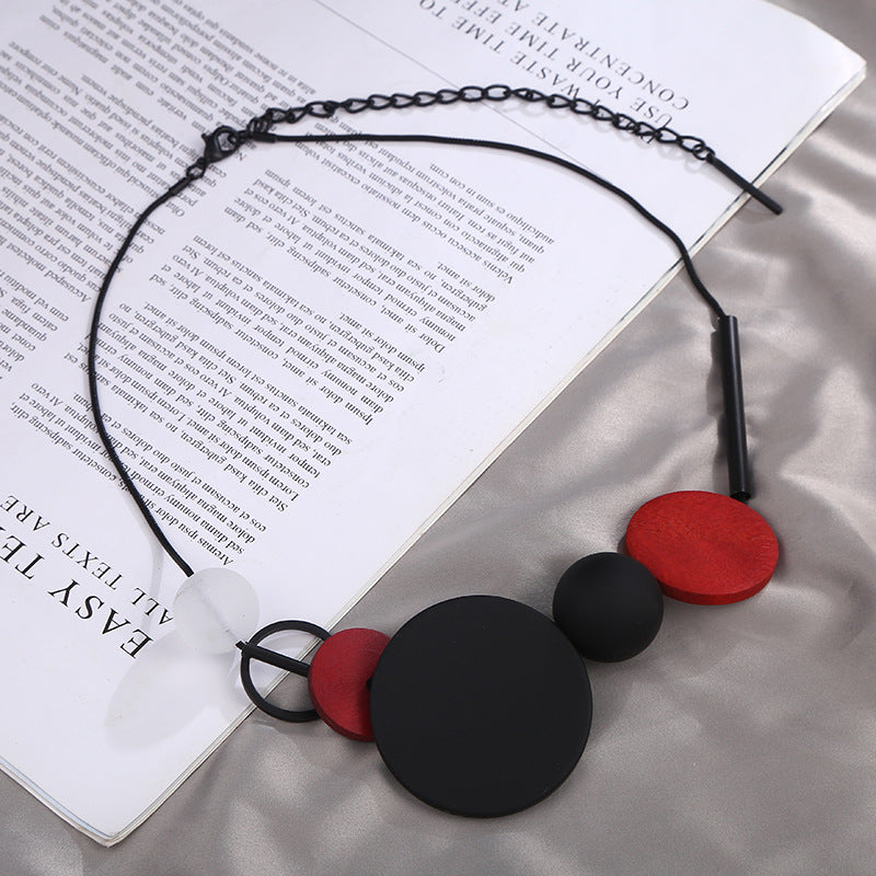 Fashion Irregular Round Lady Daily Sweater Chain Necklace