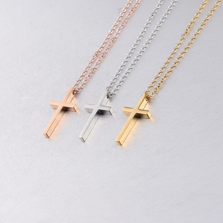 Steel Hip Hop Trend Cross Can Necklaces