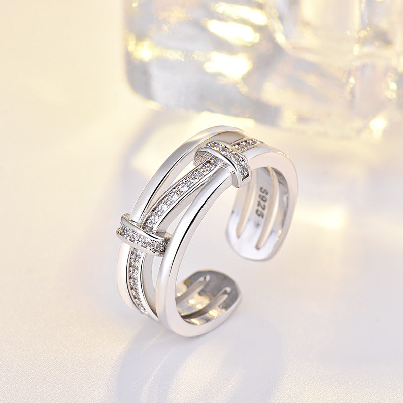 Cold Fashion Elegant Design Full Diamond Ring
