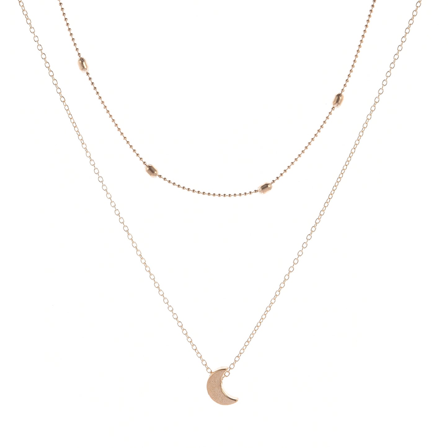 Women's Simple Trendy Street Shot Copper Peach Necklaces