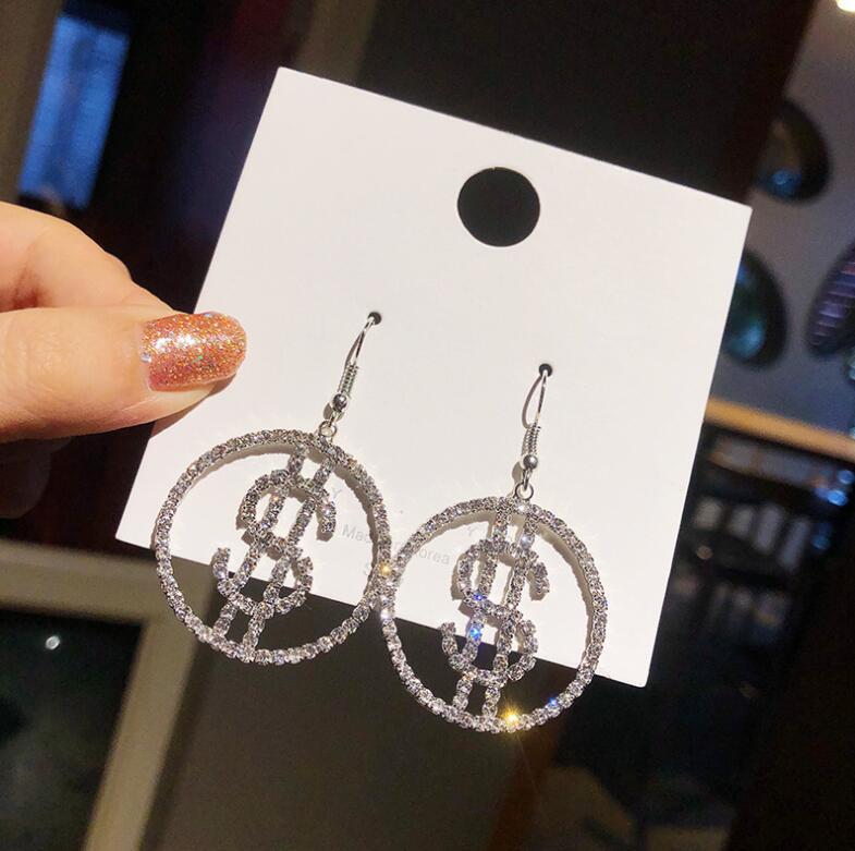 Women's Sier Exaggerated Personalized Fashion Ear Hook Earrings