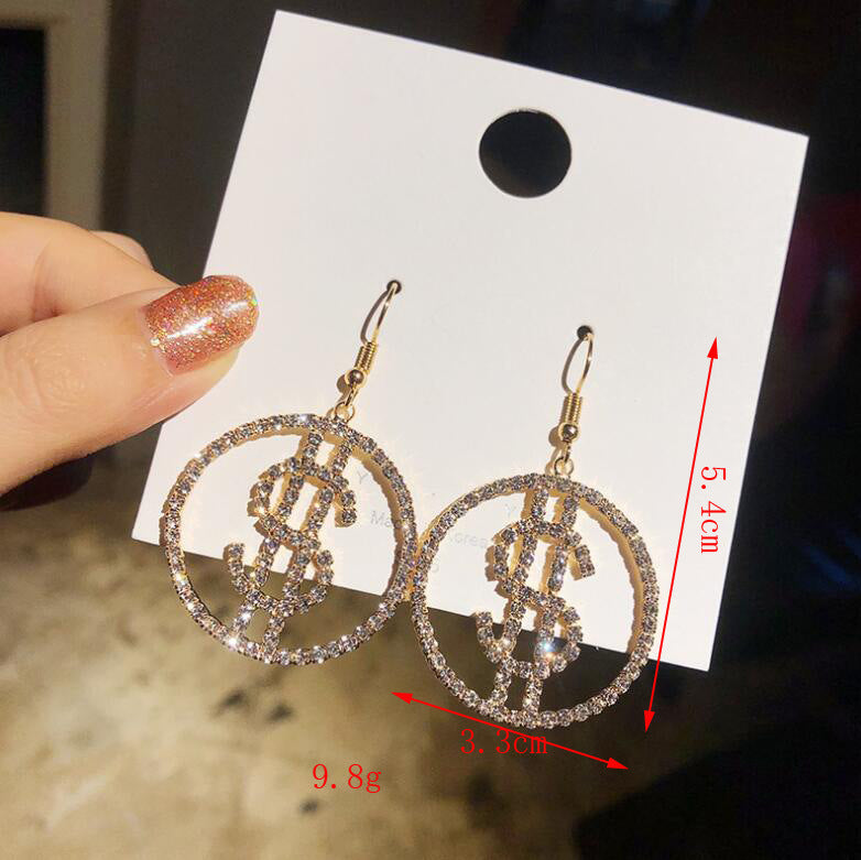 Women's Sier Exaggerated Personalized Fashion Ear Hook Earrings