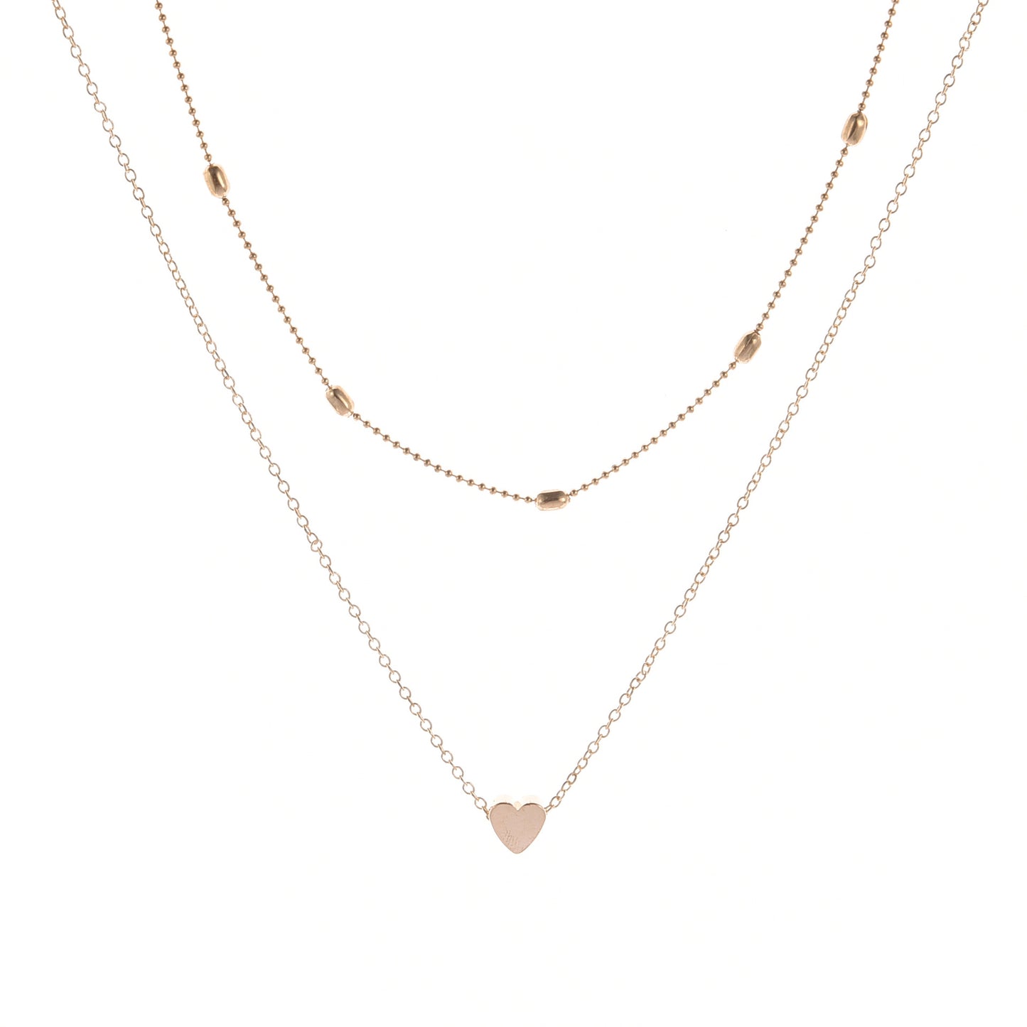 Women's Simple Trendy Street Shot Copper Peach Necklaces