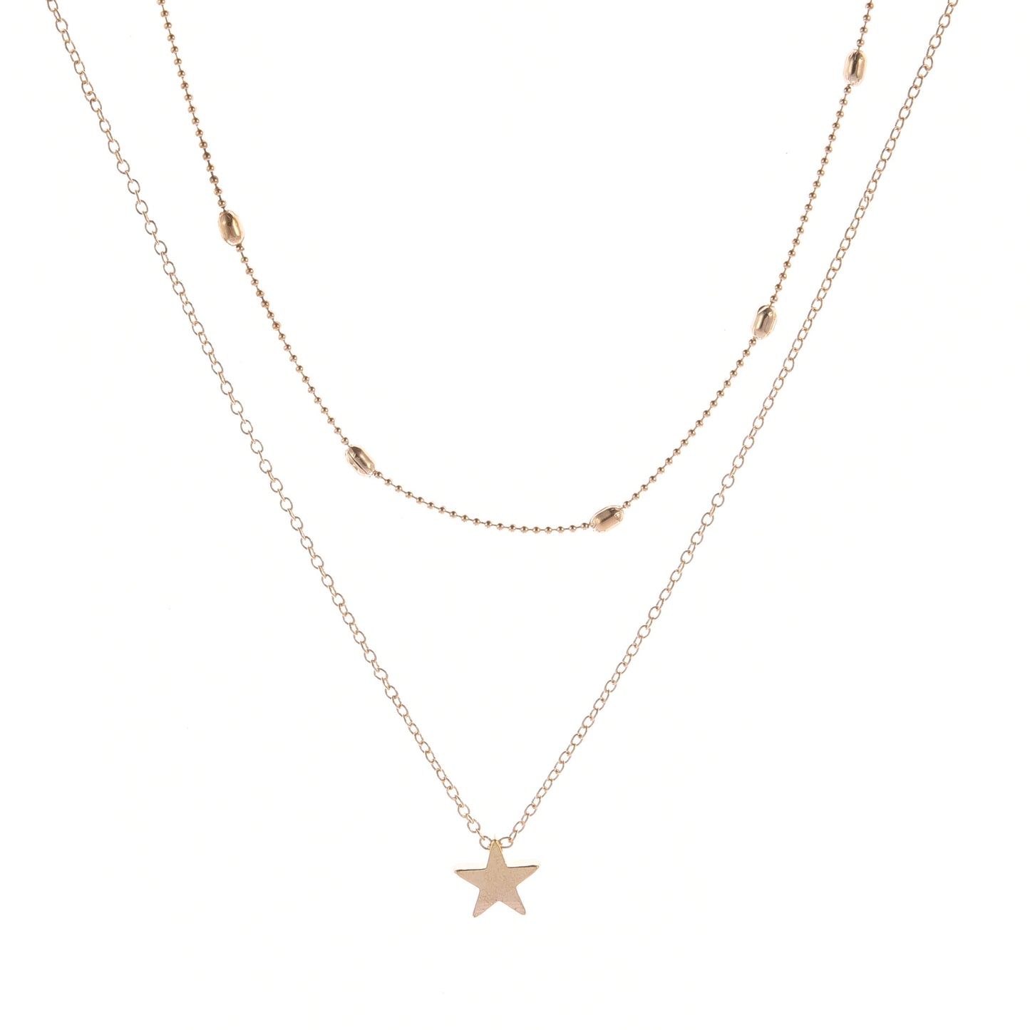 Women's Simple Trendy Street Shot Copper Peach Necklaces