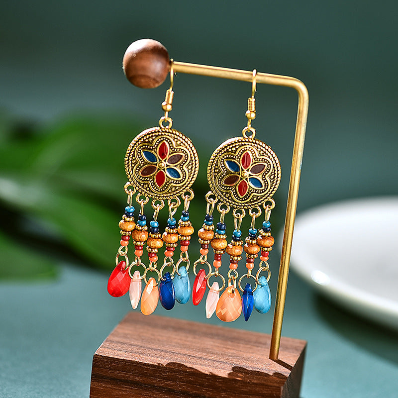 Color Bohemian Water Drop Your Daisy Earrings