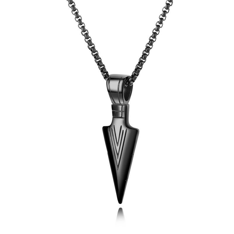 Men's Spear Arrow Titanium Steel Hipster Domineering Clavicle Chain Necklaces