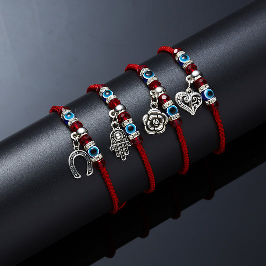 Blue Eyes Evil Eye Red Rope Bracelets