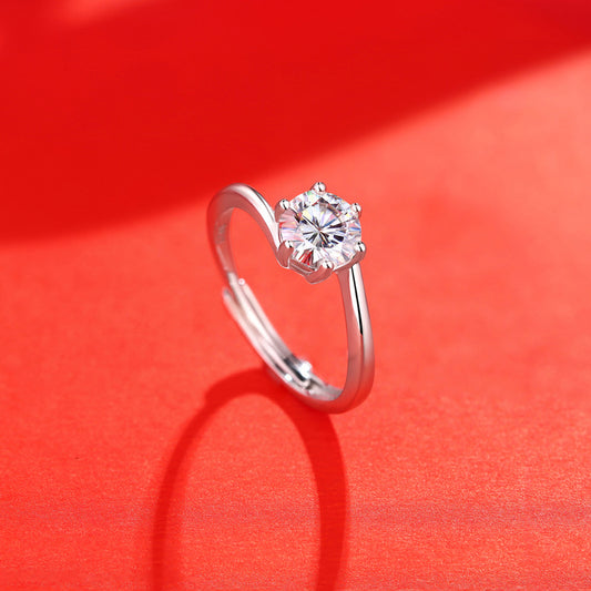 Women's Creative Trend Open Mouth Sier Holder Rings