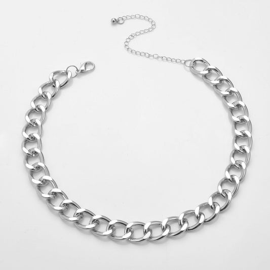 Exaggerated Personalized Punk Cuban Chain Neckband Necklaces