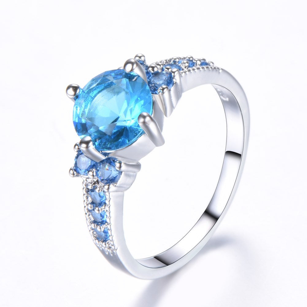 Women's Female Purple Zircon Diamond Accessories Creative Rings