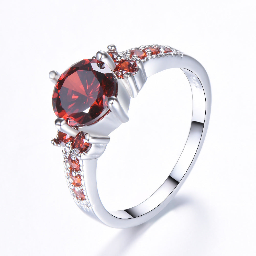 Women's Female Purple Zircon Diamond Accessories Creative Rings