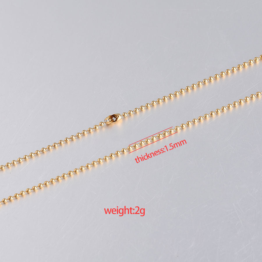 Stainless Steel Ball Bead Chain Decoration Necklaces