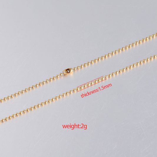 Stainless Steel Ball Bead Chain Decoration Necklaces