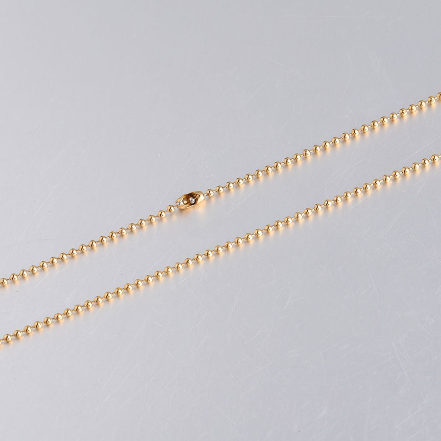 Stainless Steel Ball Bead Chain Decoration Necklaces