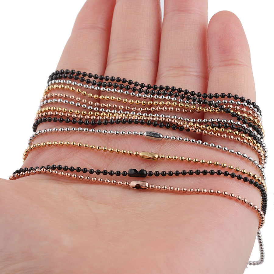 Stainless Steel Ball Bead Chain Decoration Necklaces