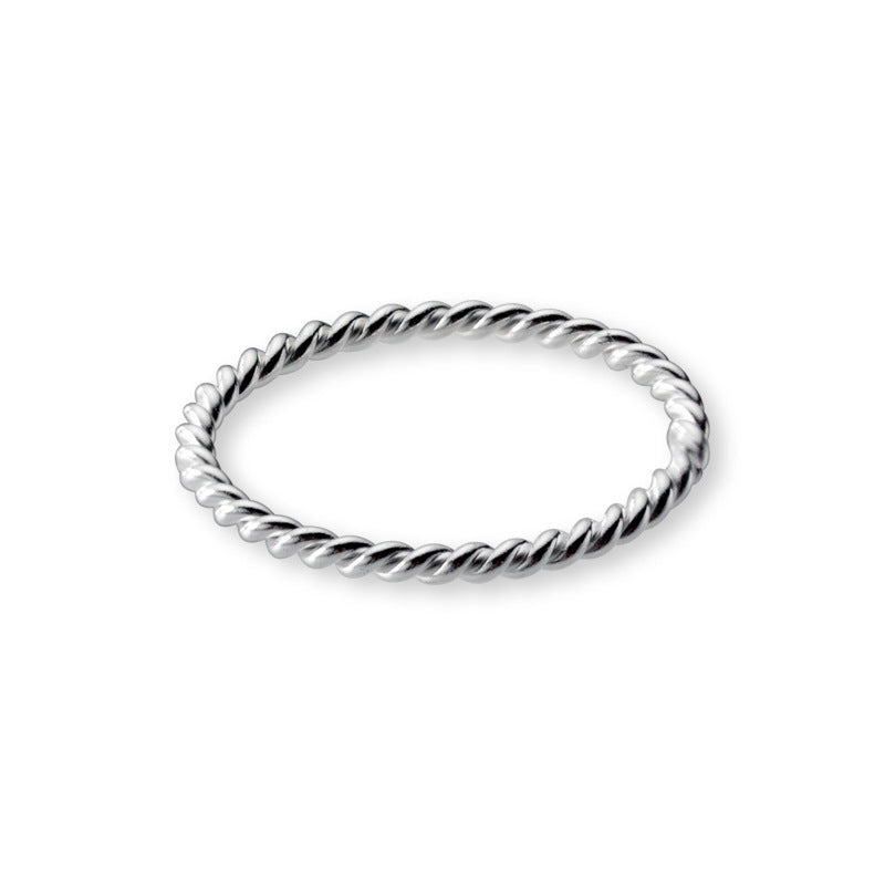 Twist Single Minimalist Twisted Versatile Korean Style Thin Rings