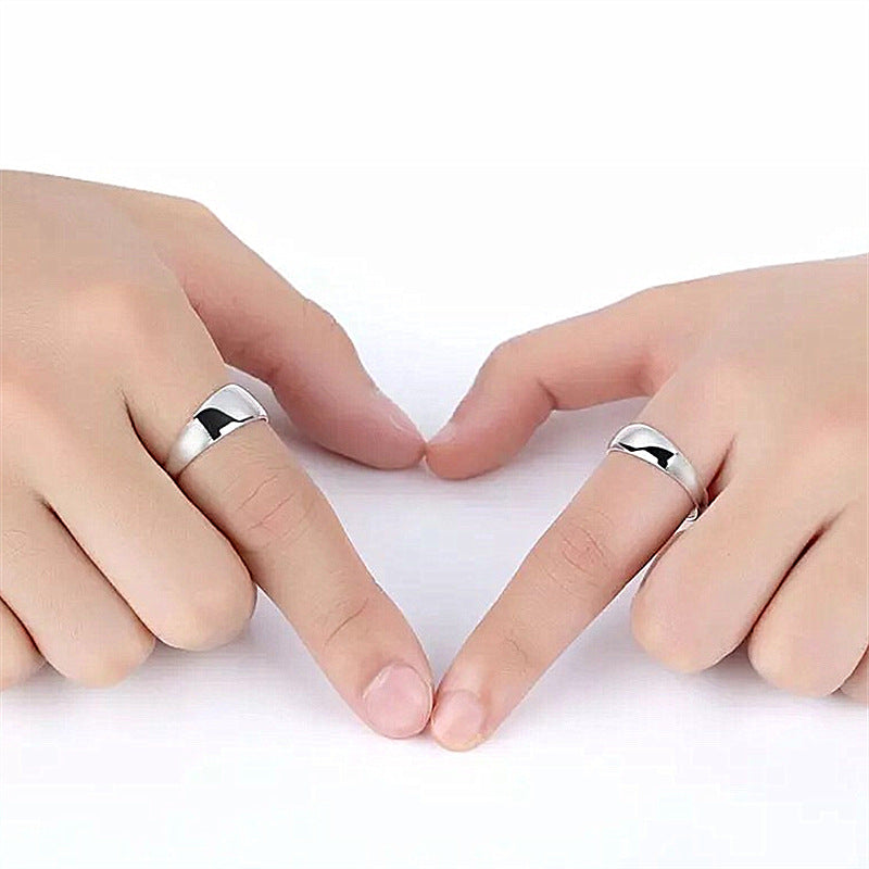 Style Glossy Couple Simple Fashion Nude Rings