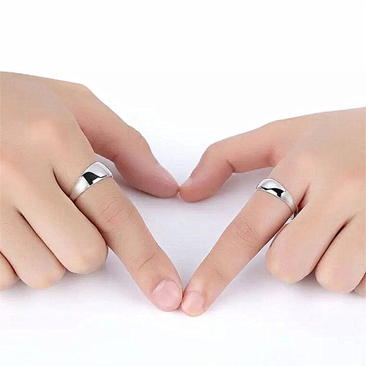 Style Glossy Couple Simple Fashion Nude Rings