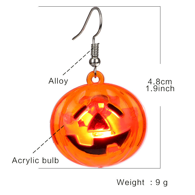 Cool Halloween Pumpkin Lamp Ghost Festival Earrings