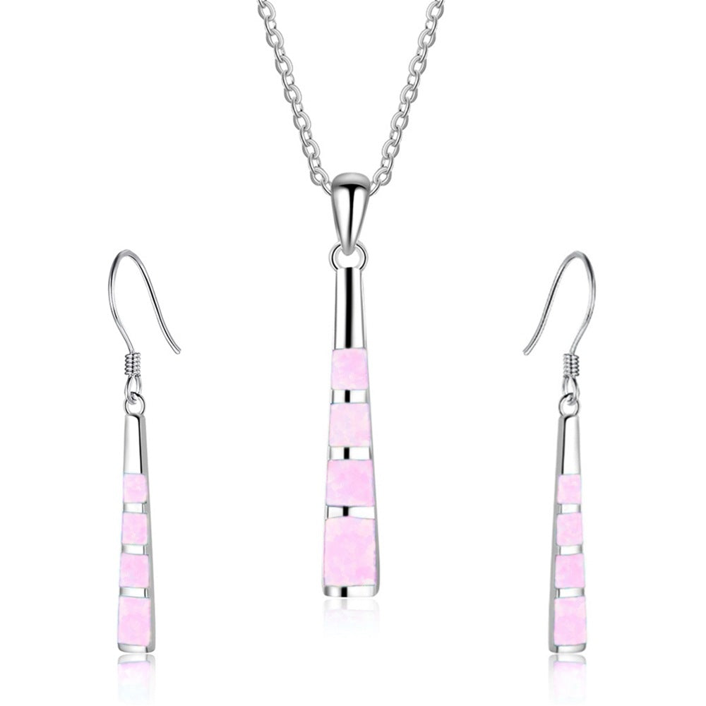 Fashion Simple Long Column Opal Accessories Necklaces