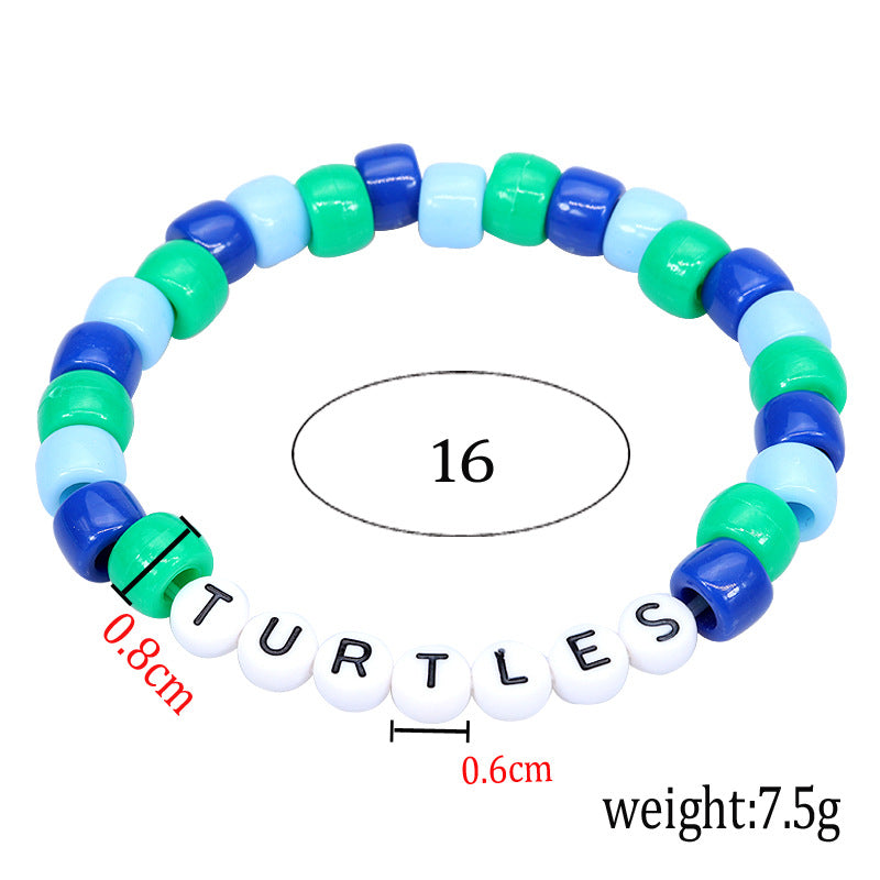 Rainbow Beads Stringed Hand-woven Pieces Suit Bracelets