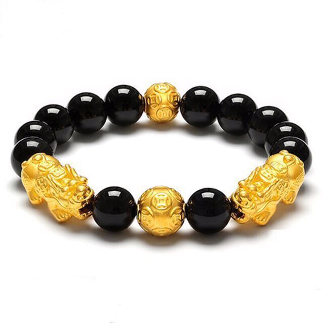 Women's & Men's Exquisite For Couple Imitation Gold Buddha Bracelets