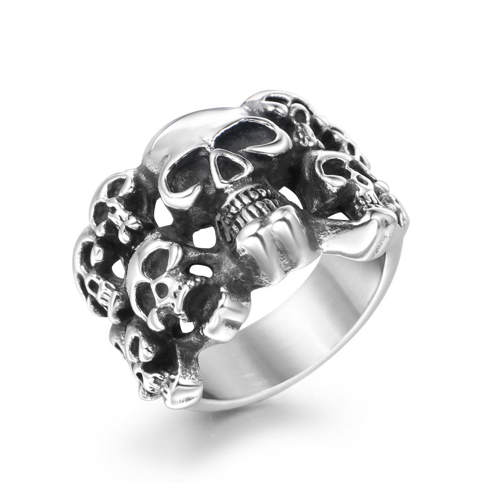 Personalized Punk Strange Skull Multiple Source Rings