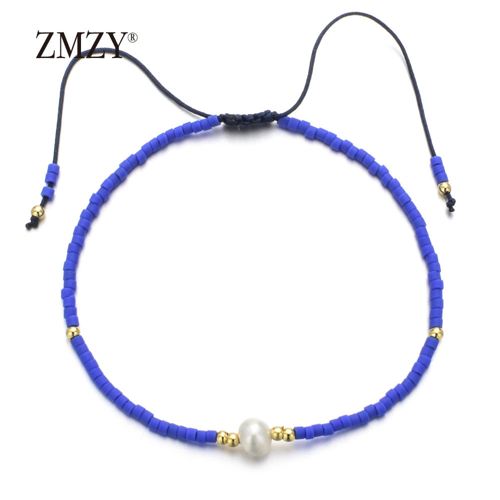 Single Japonica Rice Beads Female Adjustable Bracelets