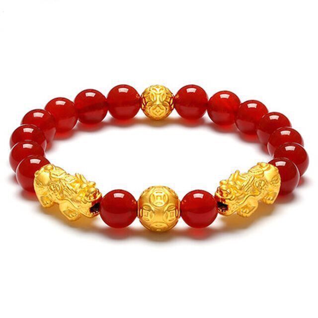 Women's & Men's Exquisite For Couple Imitation Gold Buddha Bracelets