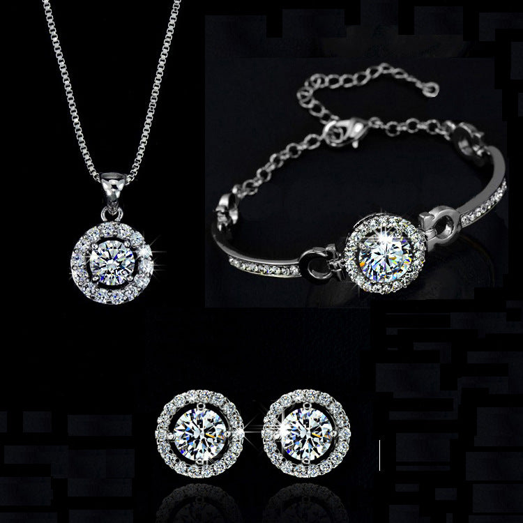 Can Be Equipped With Watch Bridal Eight Hearts Jewelry Set