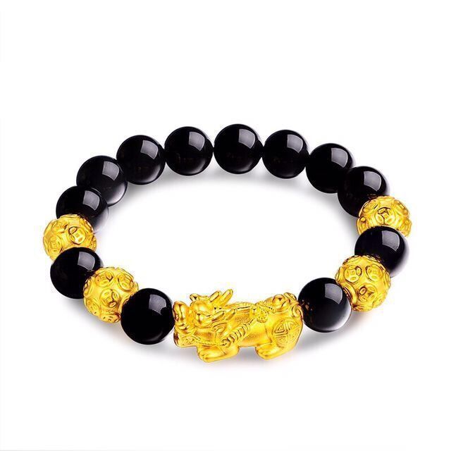 Women's & Men's Exquisite For Couple Imitation Gold Buddha Bracelets