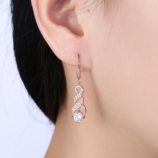 Fashion Retro Diamonds Small Fresh Source Earrings