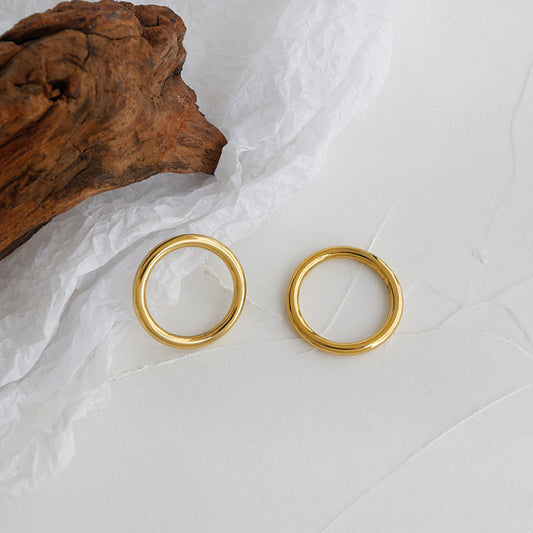 Style Sterling Sier Personality Handmade Vacuum Plating Rings
