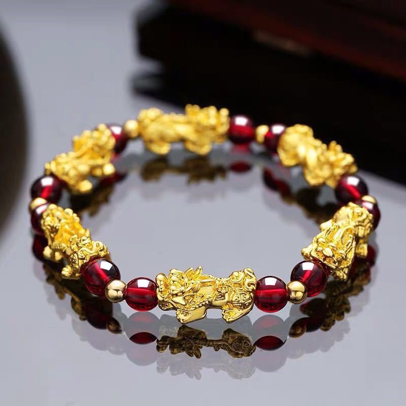 Women's & Men's Exquisite For Couple Imitation Gold Buddha Bracelets