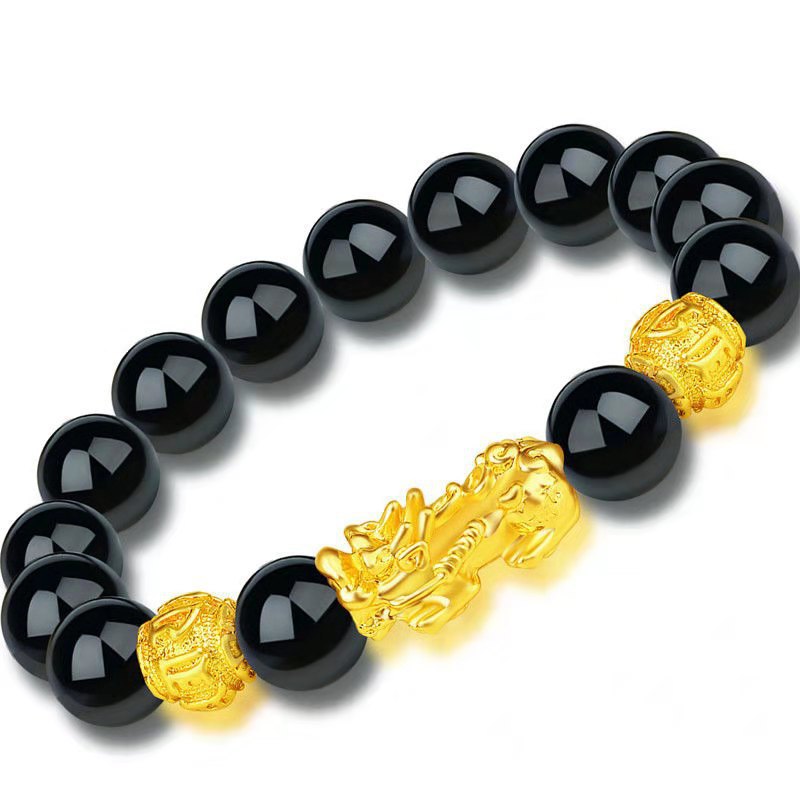 Women's & Men's Exquisite For Couple Imitation Gold Buddha Bracelets