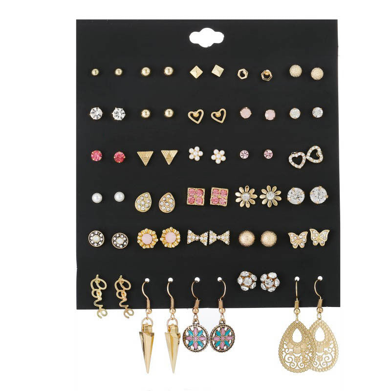 Stylish Flower January Gold Ear-ring Clip Earrings