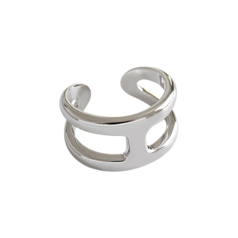 Female Trendy Cold Unique Cross Adjustable Ring
