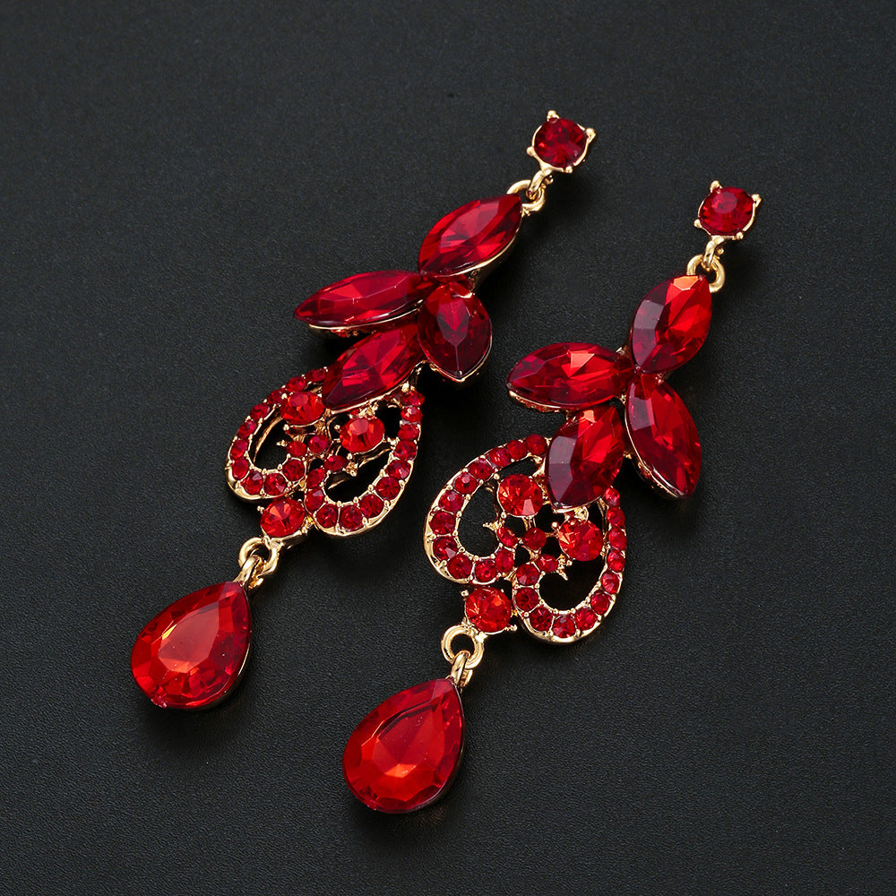 Fashion Suit Two-piece Luxury Banquet Dress Earrings