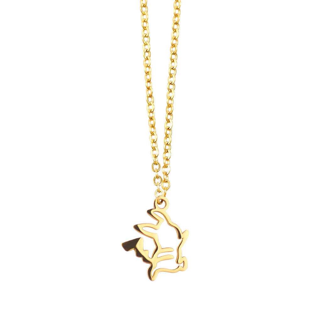 Women's Mini Titanium Steel Gold-plated Simple Short Necklaces