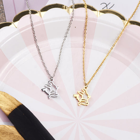 Women's Mini Titanium Steel Gold-plated Simple Short Necklaces
