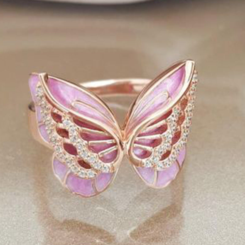 Butterfly Epoxy Creative Style Animal Shape Rings