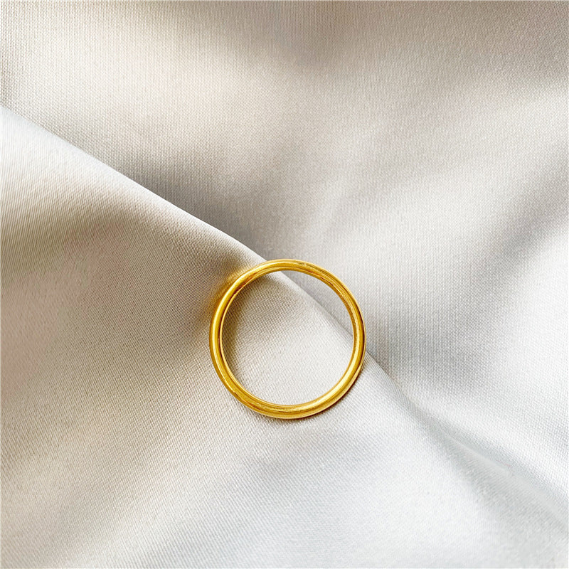 Solid Simple Gilded Ancient Heritage Alluvial Gold Rings